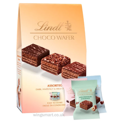 Lindt CHOCO WAFER Assorted Chocolate Sharing Box 138g (Pack of 5)