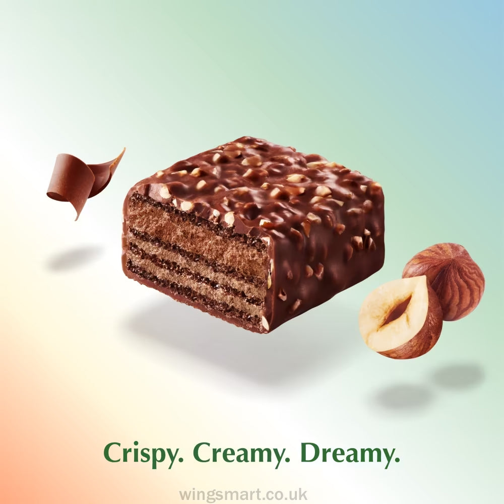Lindt CHOCO WAFER Milk Chocolate & Hazelnut Sharing Box 135g (Pack of 5)