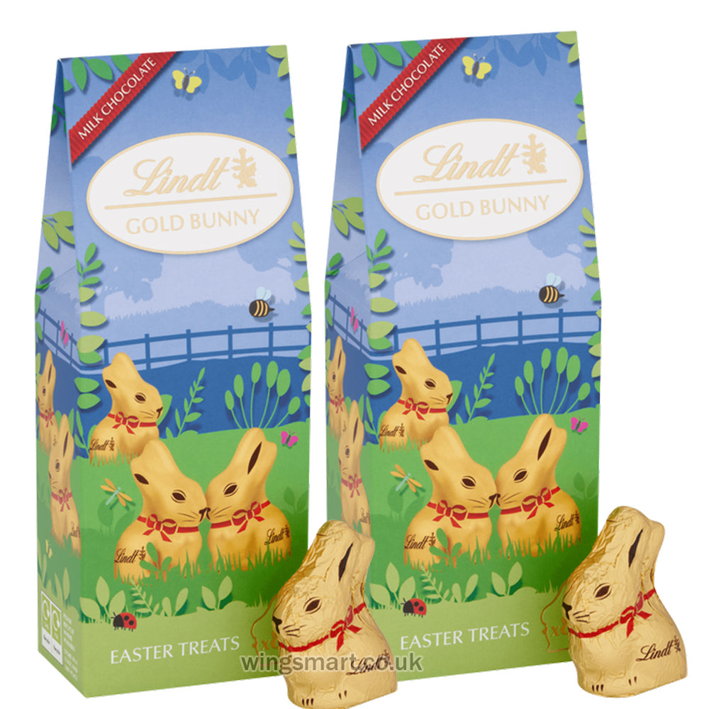 Lindt Milk Chocolate Gold Bunny 8 Pack 80g (Pack of 2)