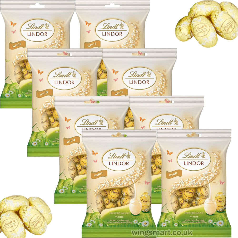 Lindt Lindor White Chocolate Easter Mini Eggs Bag 80g