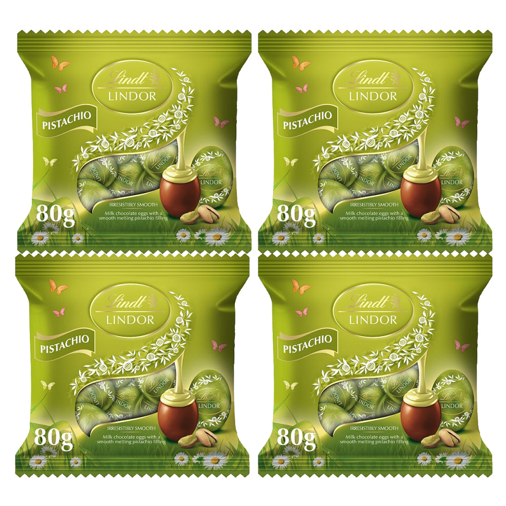 Lindt Lindor Pistachio Chocolate Easter Mini Eggs Bag – 80g