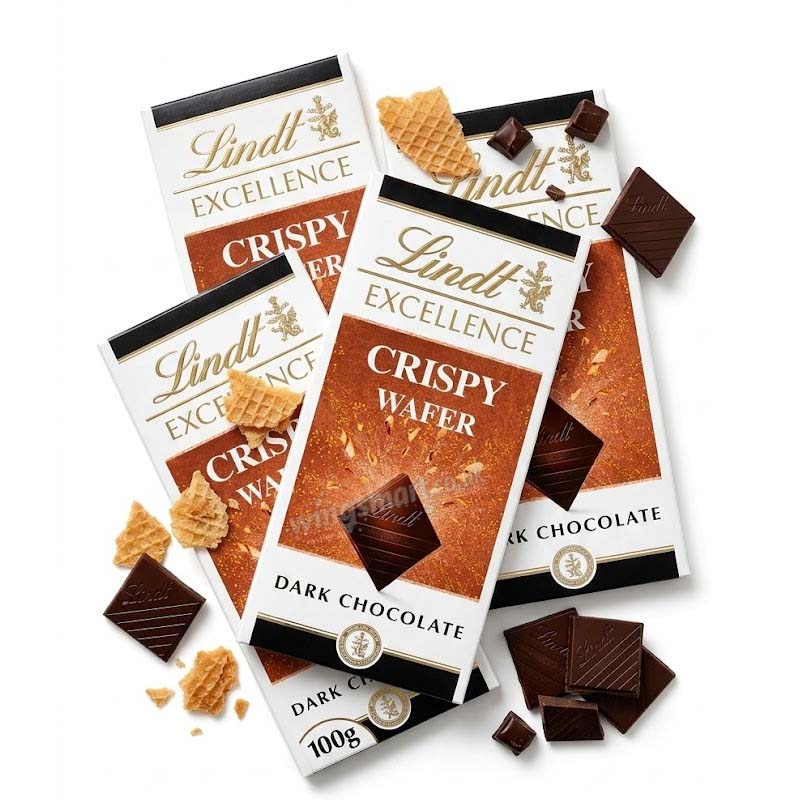 Lindt Excellence Dark Chocolate Crispy Wafer 100g (10 or 20 Bars)