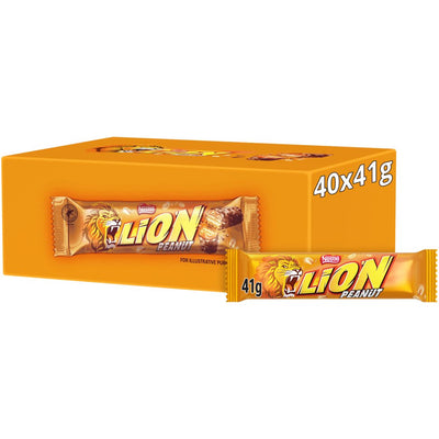 Lion Peanut Chocolate Bar 41g (Box of 40 Bars)