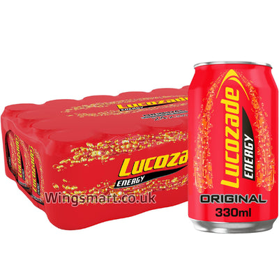 Lucozade Energy Drink Original Can 330ml (Pack of 24)