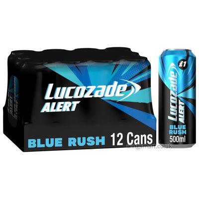 Lucozade Alert Energy Drink Blue Rush 500ml PMP (Pack of 12)