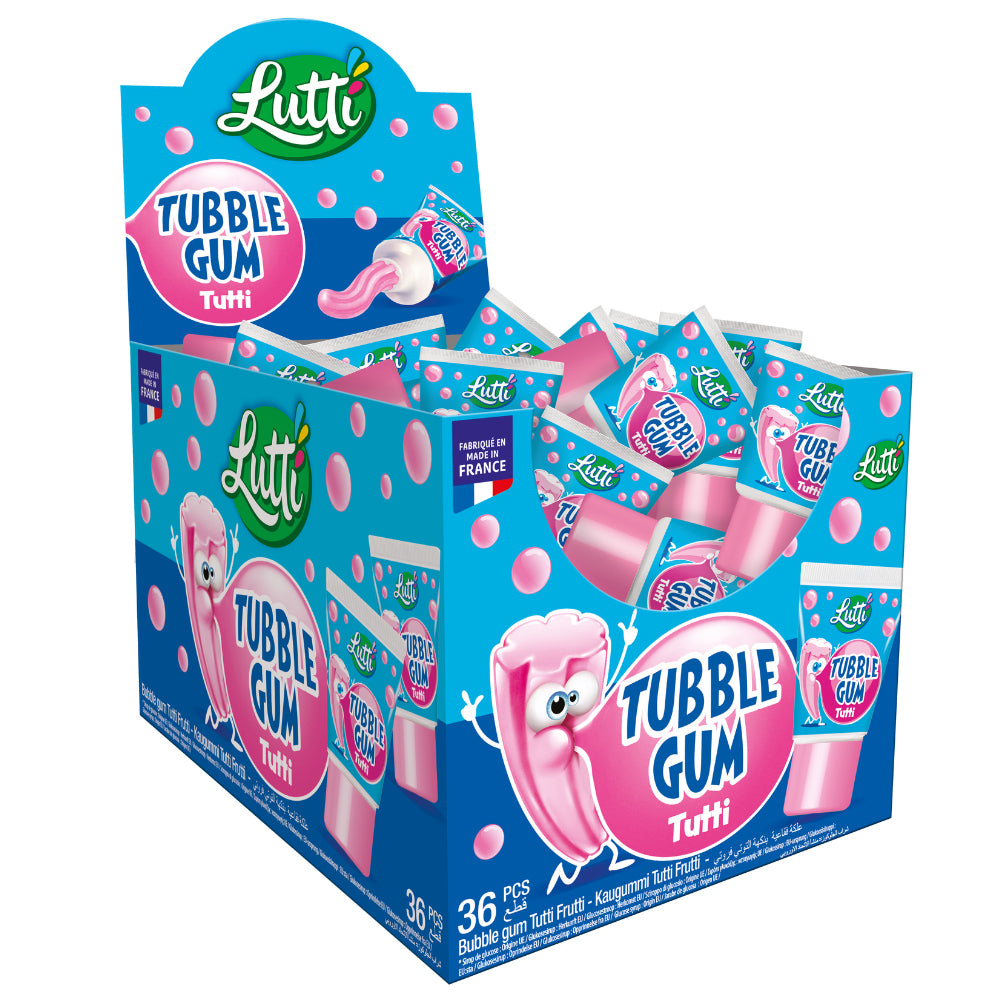 Lutti Tubble Gum Tutti Tube 35g (Box of 18)