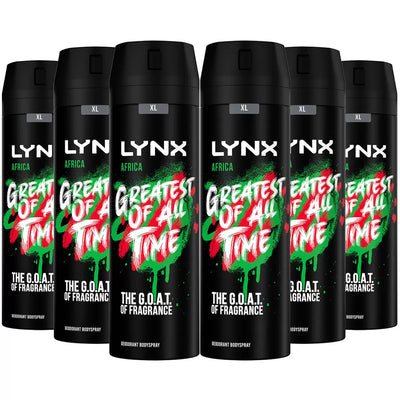 Lynx Body Spray Africa 6 x 200ml