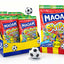MAOAM Limited Edition Football Fun Stripes 140g (7 & 14 Packs)