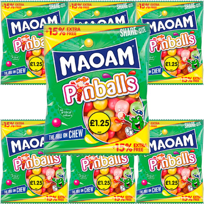 MAOAM Pinballs Fruit & Cola Flavour Chewy Sweets Sharing Bag 161g