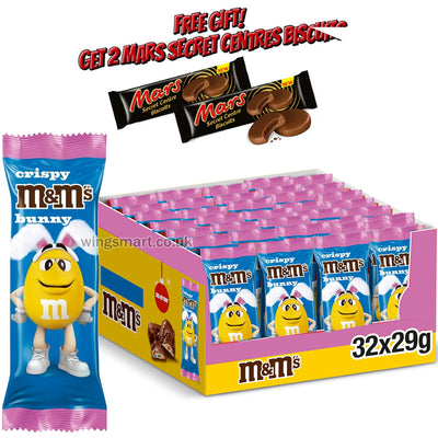 M&M's Easter Bunny 29g (32-Pack) + 2 Free Mars Biscuits