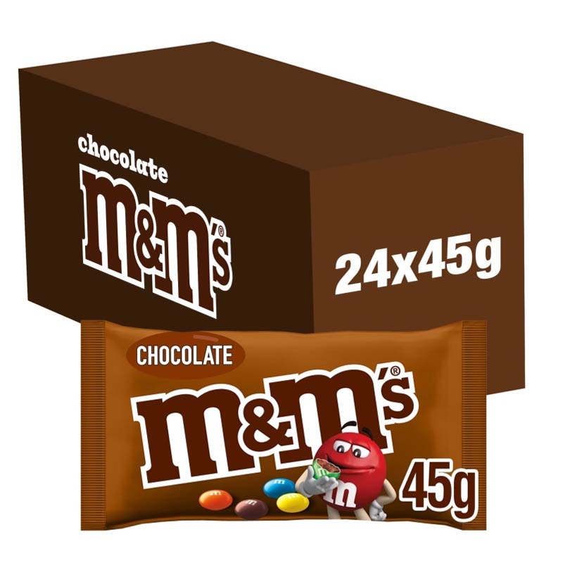 M&M's Milk Chocolate Bites Bag 45g – Box of 24 Bags
