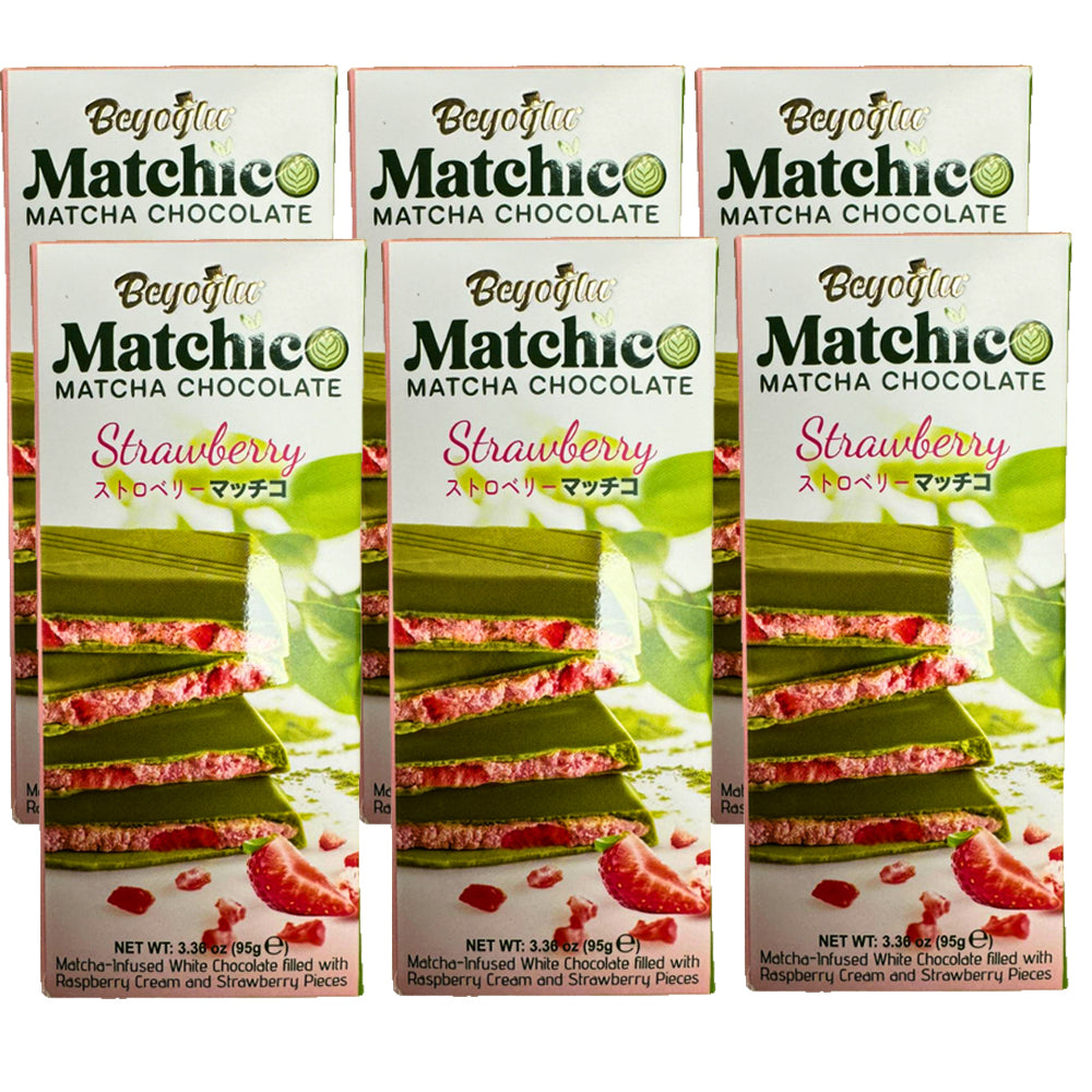 Beyoglu Matchico Matcha Chocolate Strawberry Bar 95g