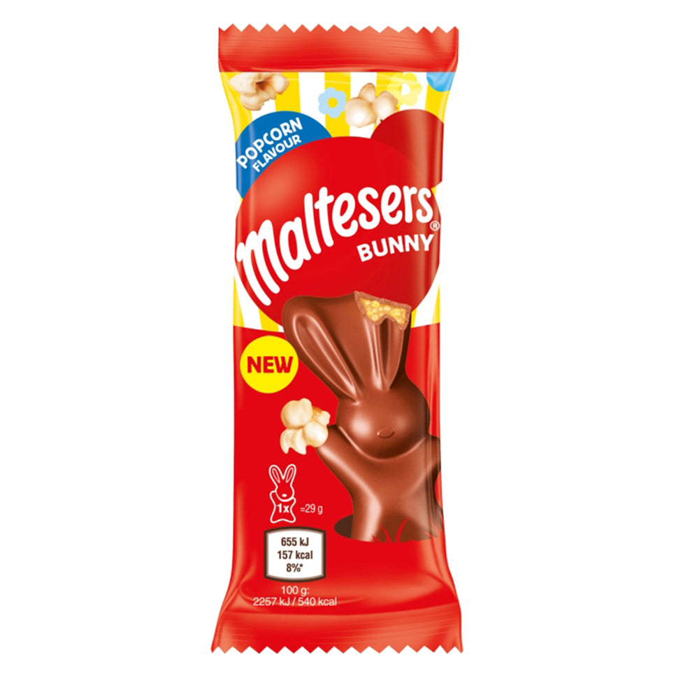 Maltesers Popcorn Chocolate Easter Bunny Treat 29g (Box of 32)