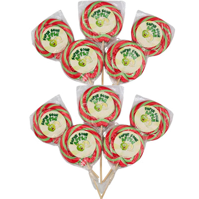 McAdams Super Sour Apple Lollipop 75g