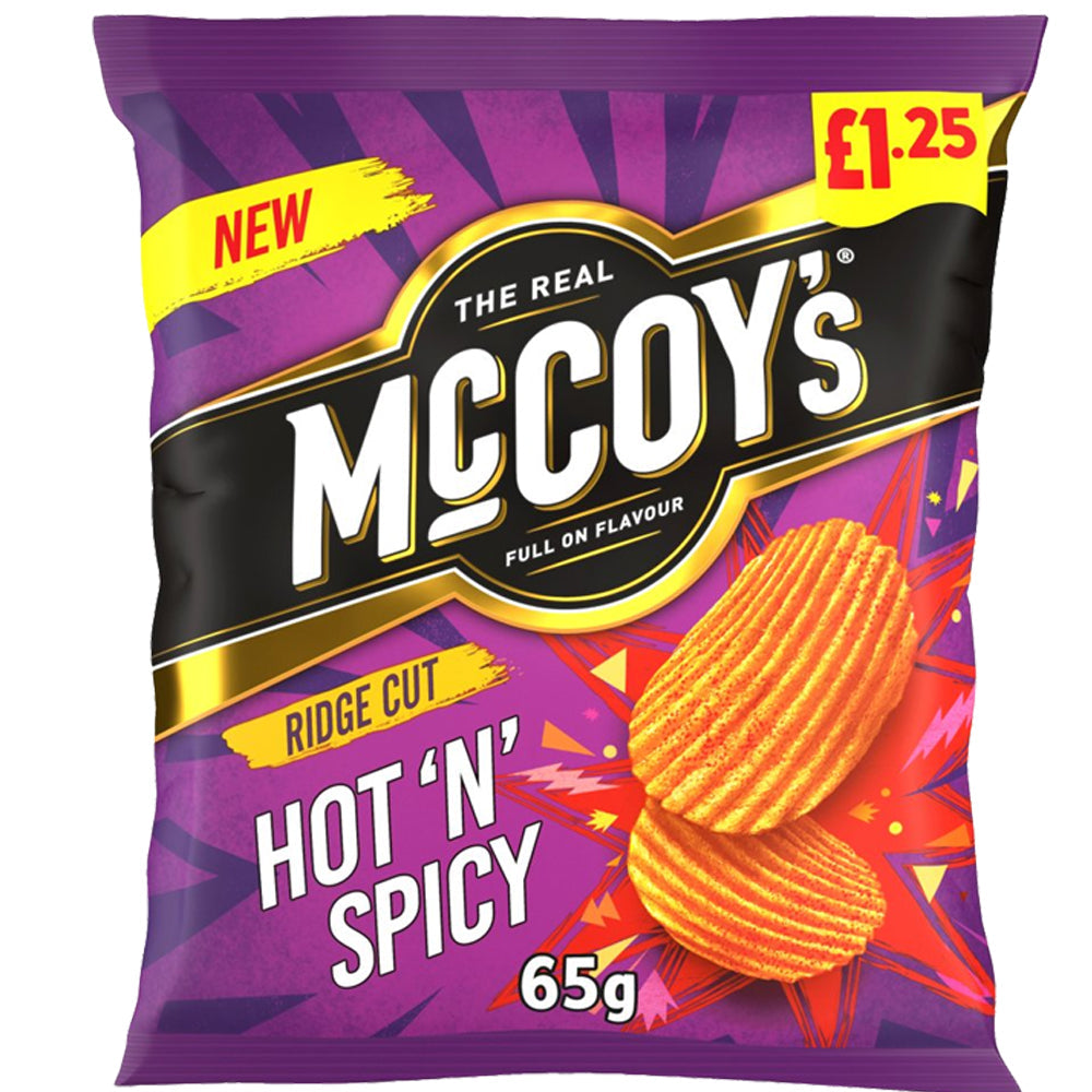 McCoy's Hot 'N' Spicy Sharing Crisps 65g PMP