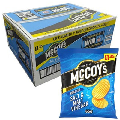McCoy's Salt & Malt Vinegar Crisps 65g