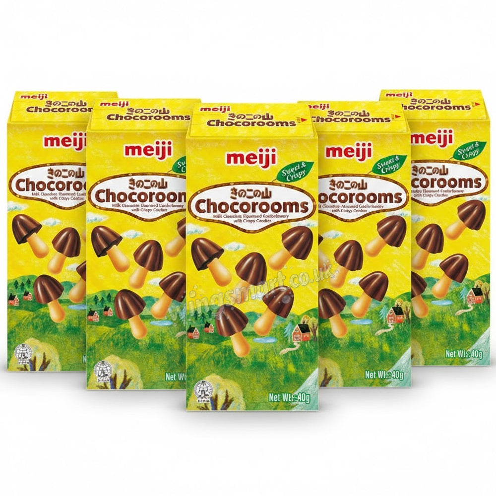 Meiji Chocorooms Chocolate Biscuits 40g – Crispy Milk Chocolate Snack