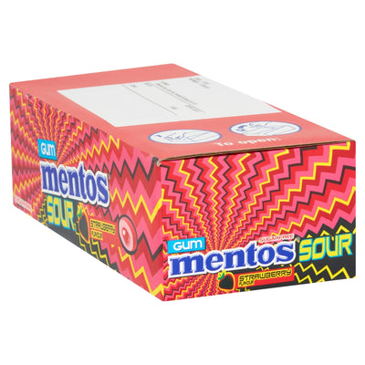 Mentos Sour Strawberry Gum – 10 x 30g Packs