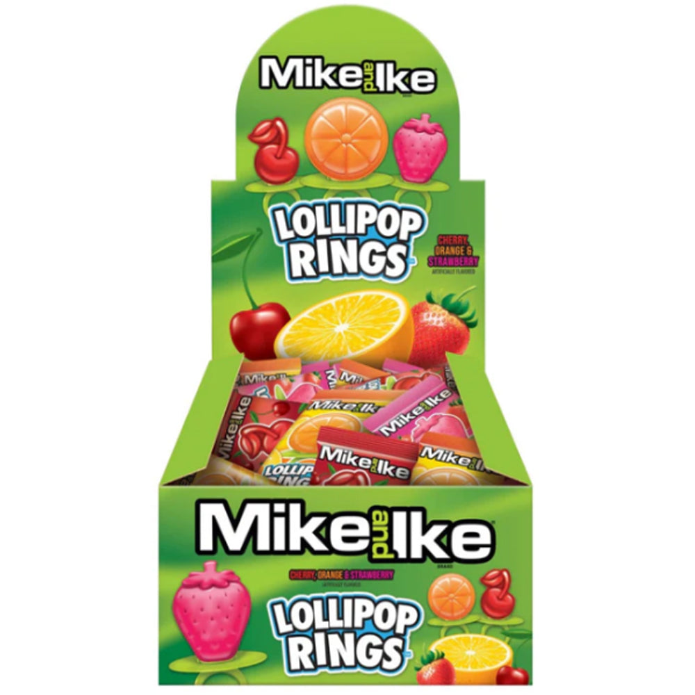 Mike & Ike Lollipop Rings 11.91g (Box of 24)
