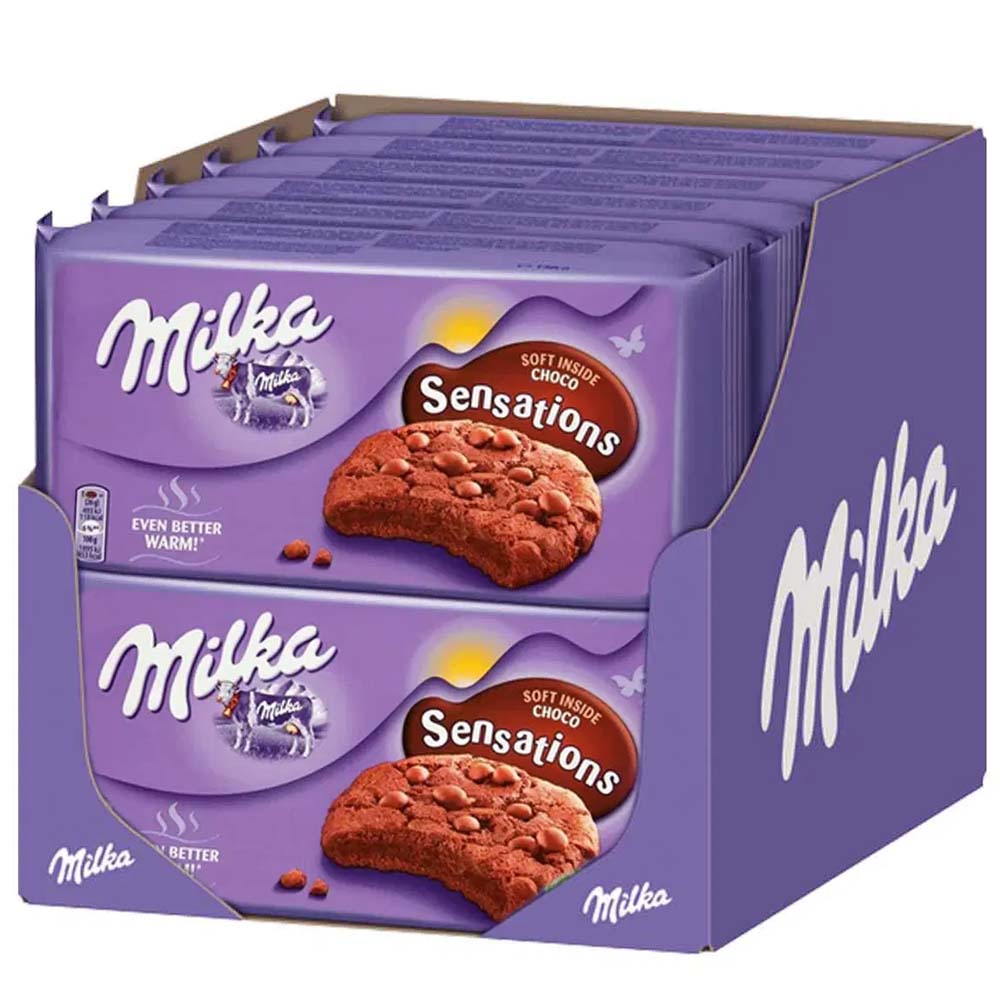 Milka Sensations Soft Choco Cookies 156g (Pack of 12)