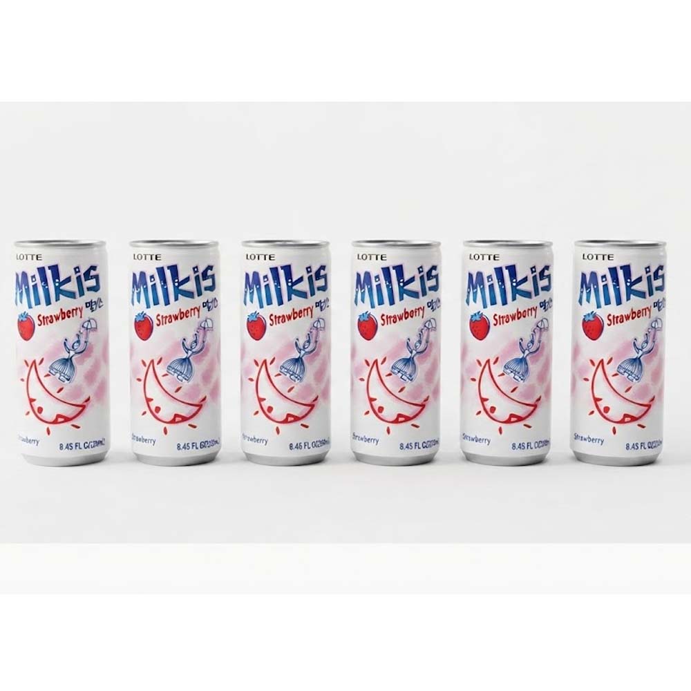 Milkis Strawberry Korean Cream Soda Drink 250ml | 6 or 12 Cans