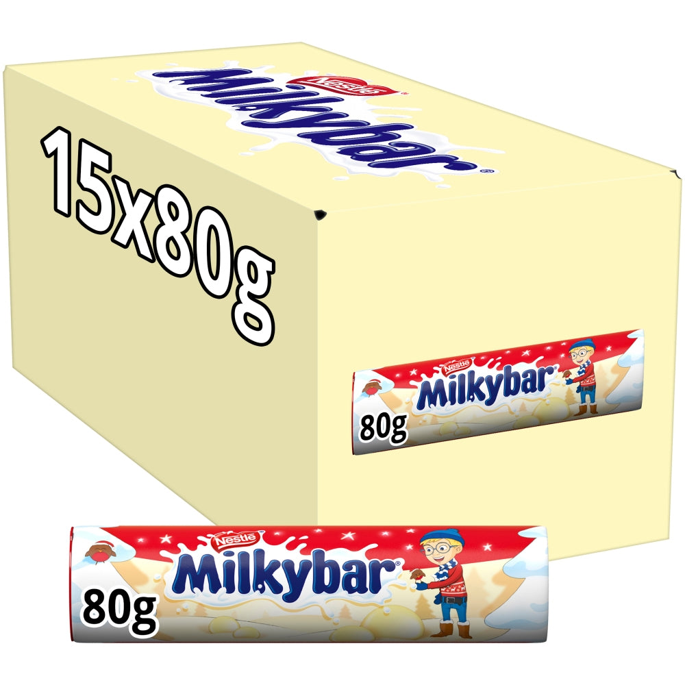 Milkybar Buttons White Chocolate Giant Tube 80g (Box of 15)