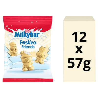 Milkybar Festive Friends White Chocolate Sharing Bags 57g (12 Pack)