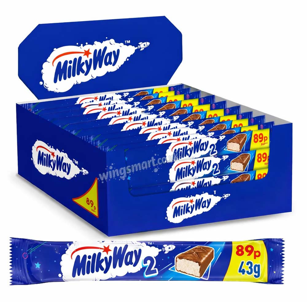 Milky Way Milk Chocolate Bar 43g PMP Twin