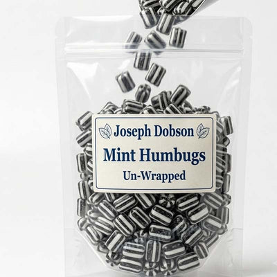 Joseph Dobson Mint Humbugs Unwrapped Traditional Peppermint Boiled Sweets (1kg, 2kg, 3kg)