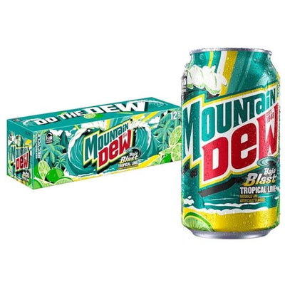 Mountain Dew Baja Blast Tropical Lime Soda Drink (12 x 355ml)