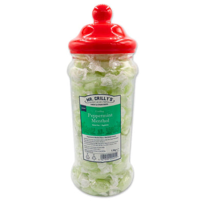 Mr. Crilly's Throat & Cough Drops Peppermint Menthol Flavour Jar 1.5kg