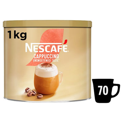 NESCAFE Cappuccino Unsweetened Taste Instant Coffee 1kg Tin