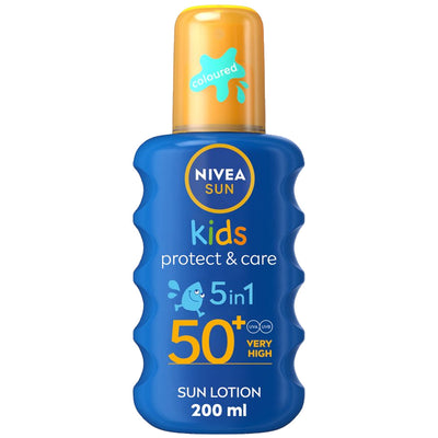 NIVEA Kids Protect & Care Coloured Spray SPF 50+ – 200ml