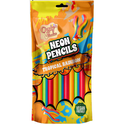 Neon Pencils Candy Sticks Assorted Flavours 130g - 12 Packs