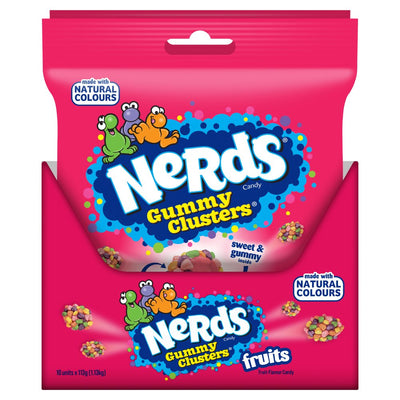 Nerds Fruit-Flavour Candy Gummy Clusters 113g (Box of 10)