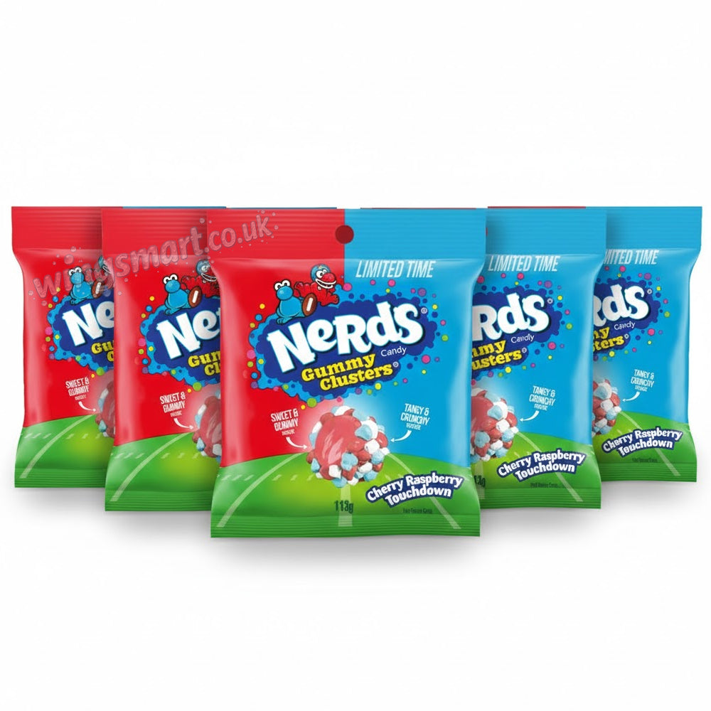 Nerds Cherry Raspberry Touchdown Gummy Cluster Bag 113g