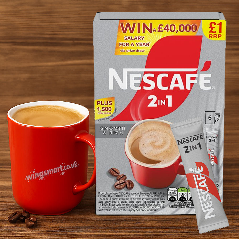 Nescafe 2 in 1 6 Sachets x 9g (54g)