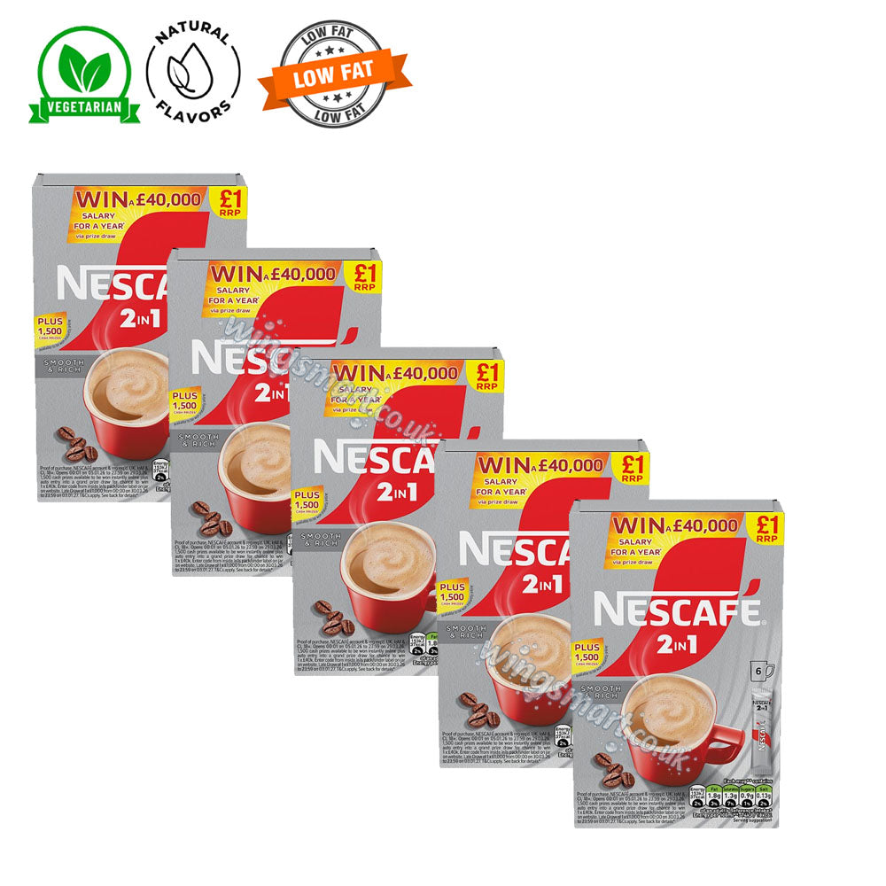 Nescafe 2 in 1 6 Sachets x 9g (54g)