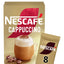 Nescafe Cappuccino Instant Coffee 8 x 15.5g Sachets PMP