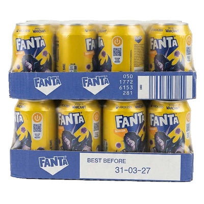 Fanta Lemon x World of Warcraft Limited Edition 330ml Cans – Xbox Promo Pack (12 / 24 Packs)