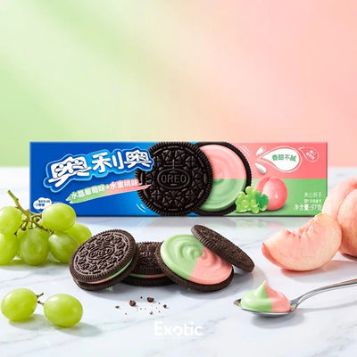 Oreo Grape & Peach Cream Sandwich Biscuits 97g (12 Pack) – Japanese Edition
