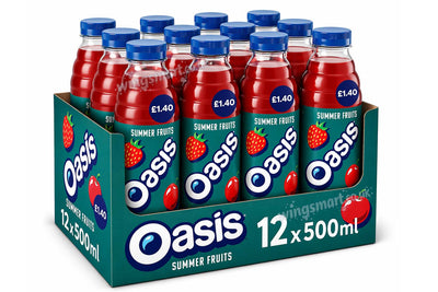Oasis Summer Fruits Drink 500ml PMP £1.40 (Box of 12)