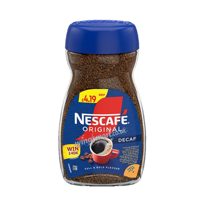 Nescafe Original Instant Coffee Selection (Regular & Decaf) – 95g Jar