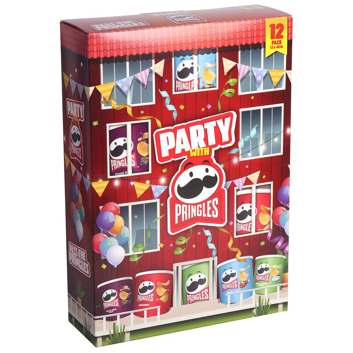 Pringles Party Pack 12 x 40g – Assorted Flavours Sharing Multipack