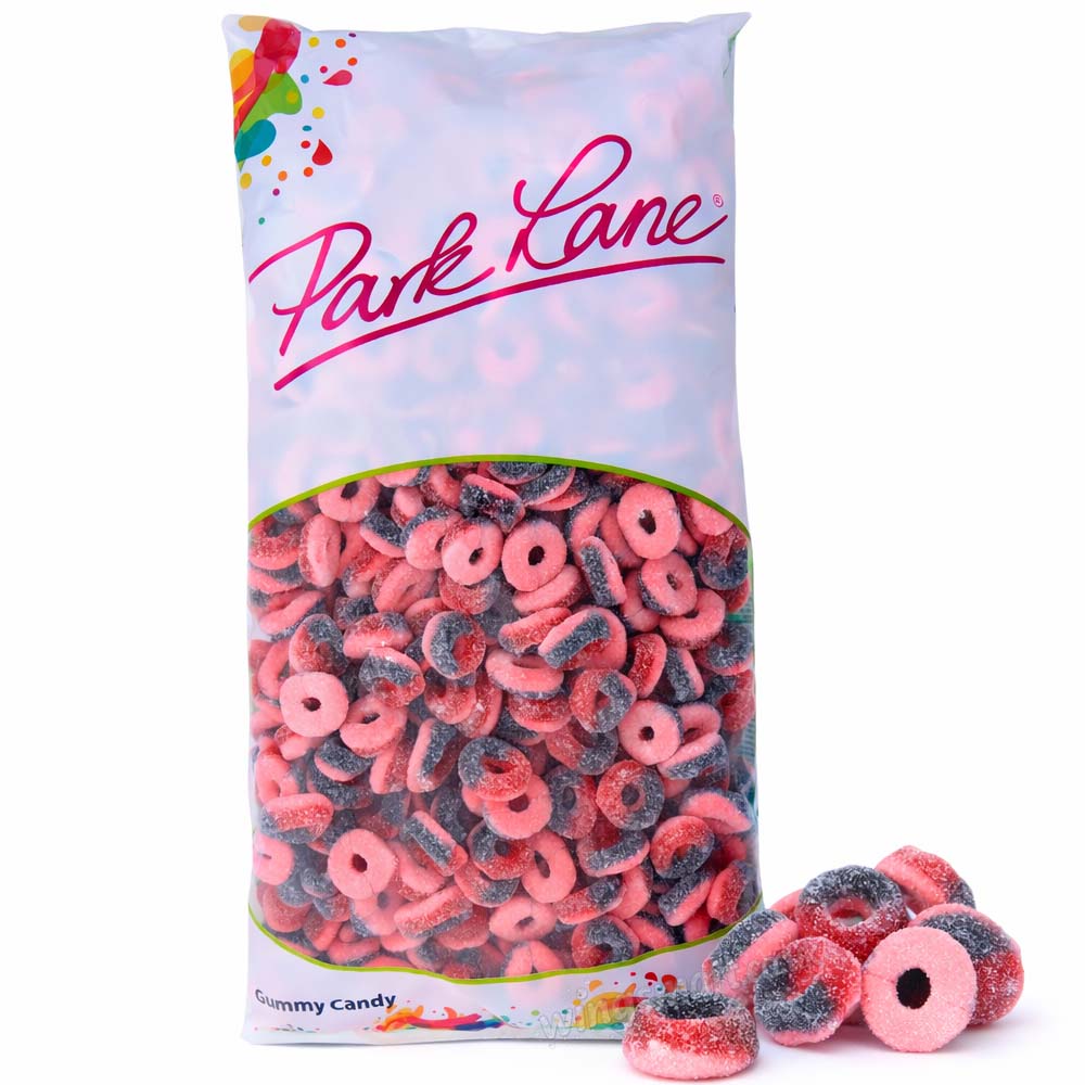 Park Lane Sour Rings 2kg – Blackcurrant, Apple & Cola Bulk Bags