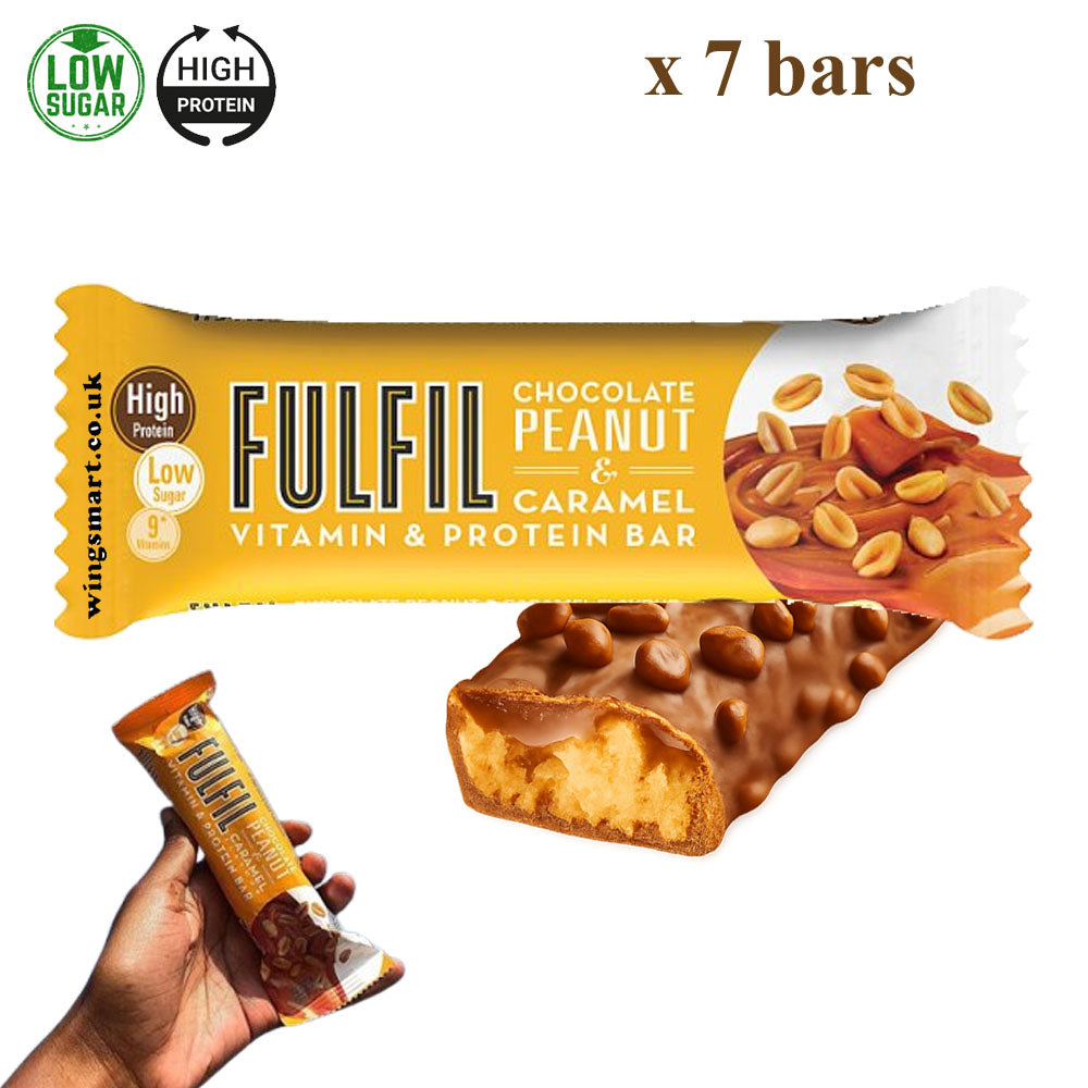 FULFIL Vitamin & Protein Bars 40g Chocolate Peanut Butter, Salted Caramel, Peanut & Caramel & Brownie Flavours