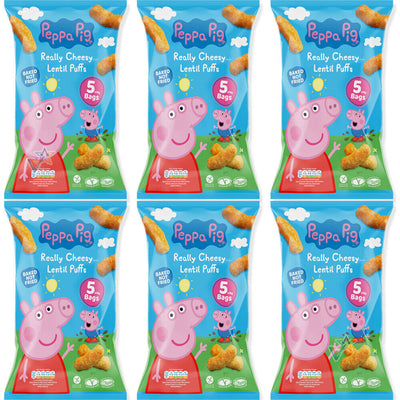 Peppa Pig Really Cheesy Flavour Lentil Puffs 6 x (5 x 18g) Packs