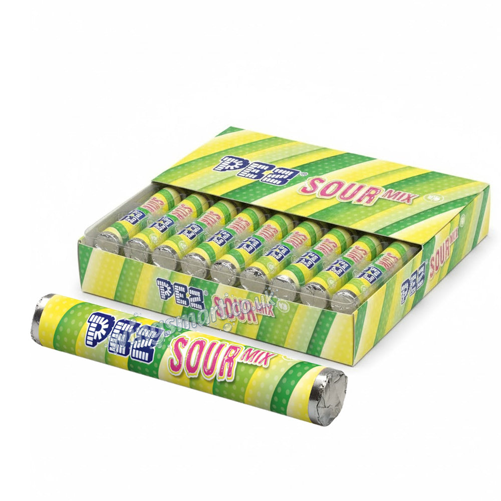 Pez Giant Sour Mix Roll 46g – Fruity Sour Candy Rolls (30 Pack)