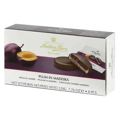 Anthon Berg Plum in Madeira Dark Chocolate Marzipan 220g