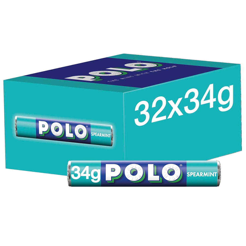 Polo Spearmint Mints Tube 34g (Box Of 32) - WingsMart